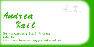 andrea kail business card